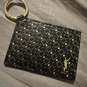 YSL Black and Gold Mirror Keychain